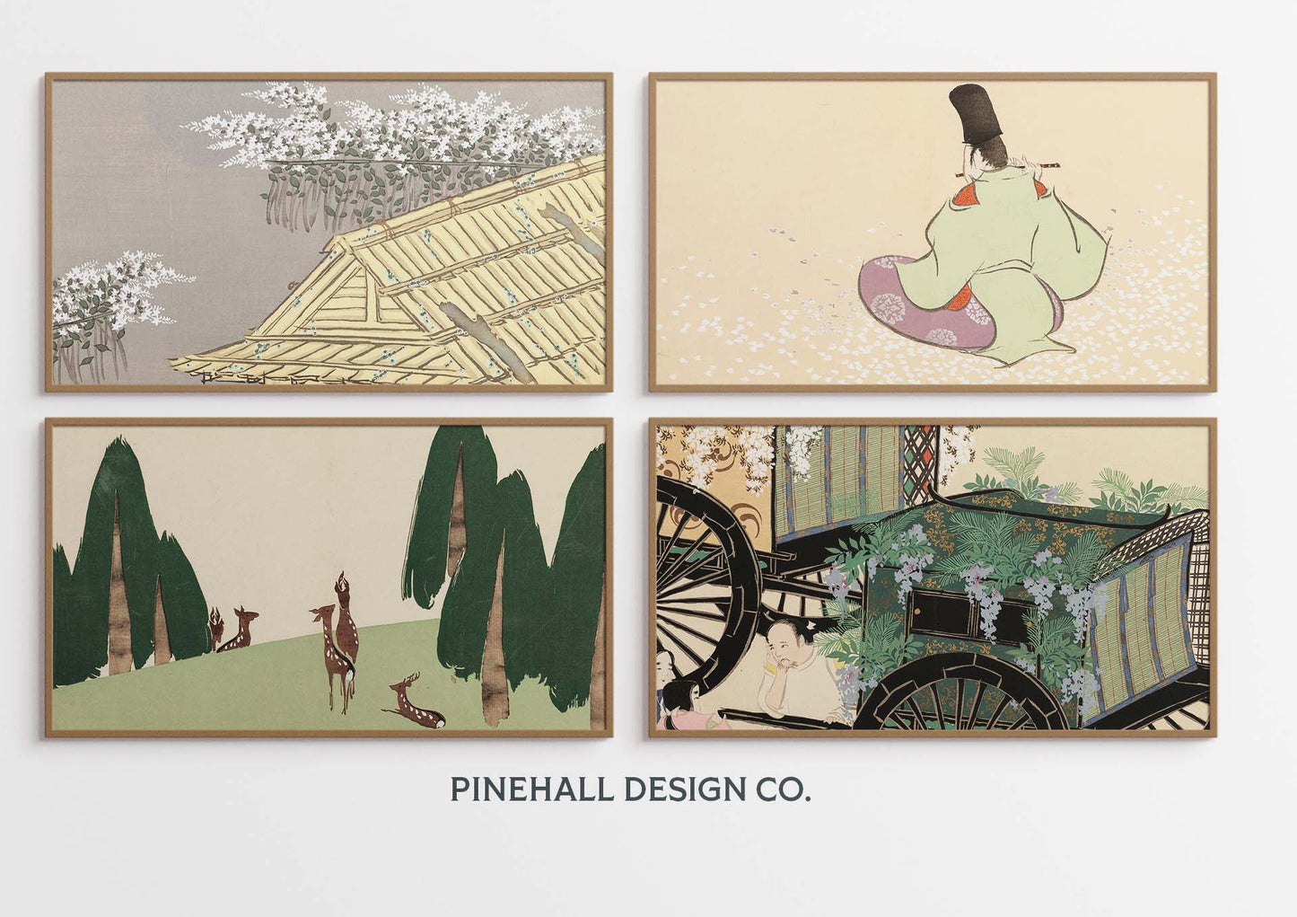 FRAME TV Art Springtime in Japan Collection 1 | Vintage Still Life Minimalism Art Nouveau, set of 12