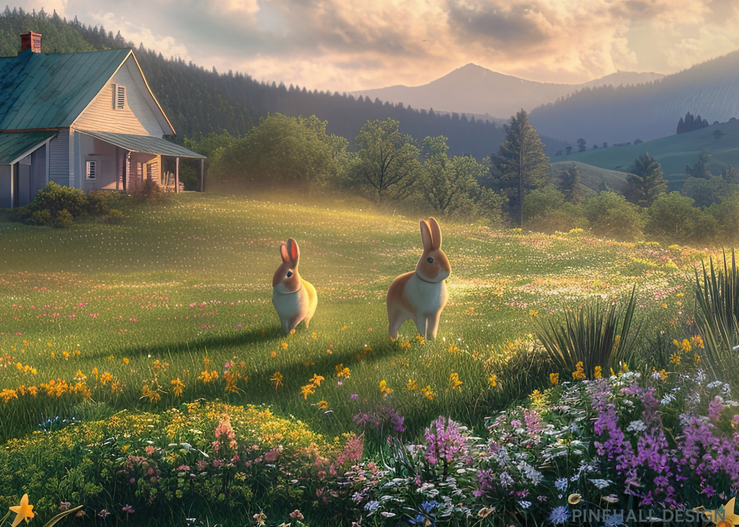 FRAME TV Bunnies in an Enchanted Meadow | Vintage-Inspired Art