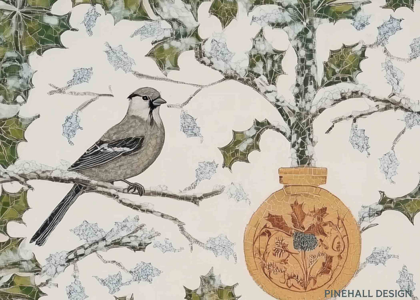 Vintage Style Winter Birds Tile Print | Charming Nature Inspired | Instant Download Digital Art