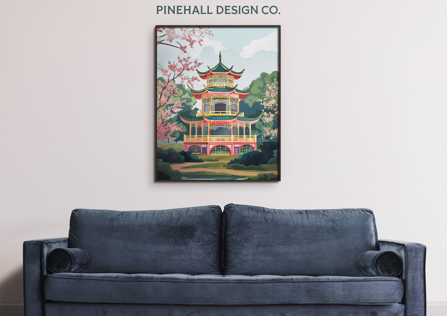 Asian Garden Pagoda Digital Print | Vintage Inspired | PRINTABLE DOWNLOAD