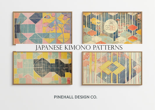 FRAME TV Art Japanese Kimono Patterns | Vintage-Inspired Abstract Art