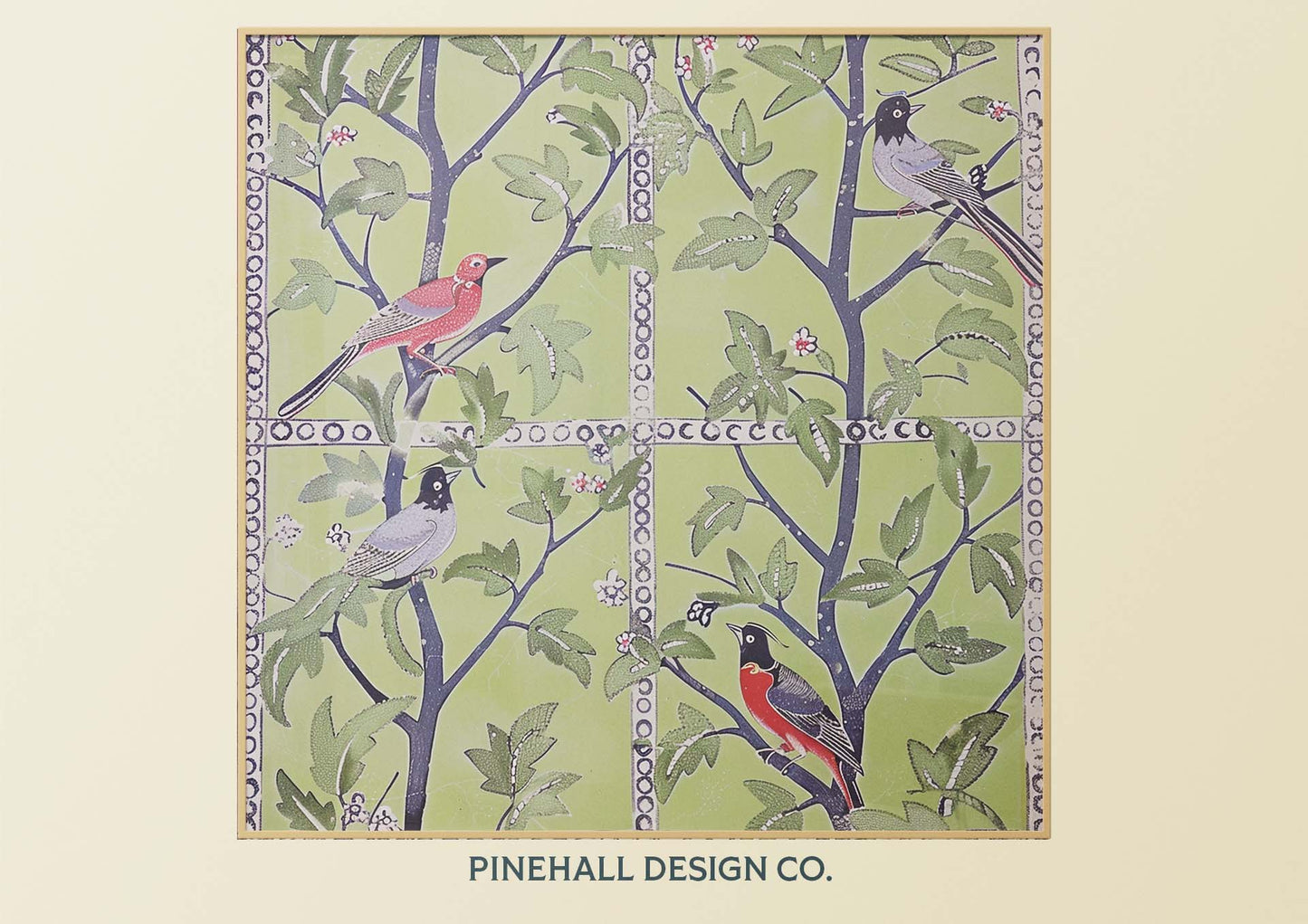 Vintage Style Bird and Botanical Tile Print | Charming Nature Inspired | Instant Download Art