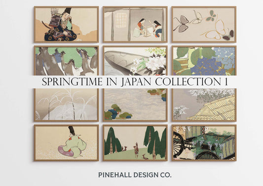 FRAME TV Art Springtime in Japan Collection 1 | Vintage Still Life Minimalism Art Nouveau, set of 12